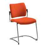 Cantilever chair with cushion