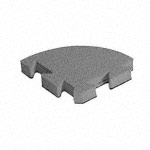 Chamfer for Vario-Step gymnastics mat, LxWxH 16x16x1.4 cm