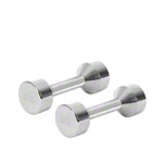 Chrome dumbbell massive, 5 kg, one piece