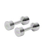 Chrome dumbbell massive, 6 kg, one piece