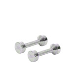 Chrome dumbbell massive, 7 kg, one piece