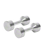 Chrome dumbbell massive, 7 kg, one piece