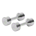 Chrome dumbbell massive, 8 kg, one piece