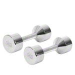 Chrome dumbbell massive, 9 kg, one piece