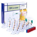 Cupping glass-set with vacuum pump, 49 pieces