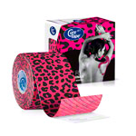 CureTape Art, 5 m x 5 cm, wasserfest, Leopard pink/black