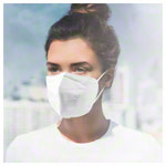 Disposable mouthguard FFP 2 NR with elastic band and nose contour, 10 pieces