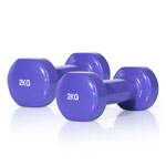 Dumbbell, 2 kg, purple, one piece