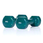 Dumbbell, 3 kg, green, one piece