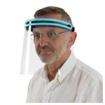 Faceshield with elastic band, soft forehead support
