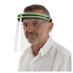 Faceshield with elastic band, soft forehead support