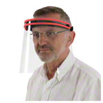 Faceshield with elastic band, soft forehead support