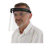 Faceshield with elastic band, soft forehead support