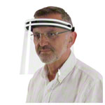 Faceshield with elastic band, soft forehead support