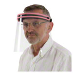 Faceshield with elastic band, soft forehead support