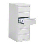 Filing cabinet with 6 drawers, light gray, with two lanes