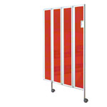 Flexible folding wall, 4-leaf, HxB 165x120 cm, blue