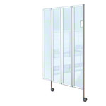 Flexible folding wall, 4-leaf, HxB 165x120 cm, blue