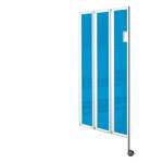 Folding wall flexible, 3-bladed, HxB 165x90 cm