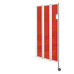 Folding wall flexible, 3-bladed, HxB 165x90 cm