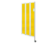 Folding wall flexible, 3-bladed, HxB 165x90 cm