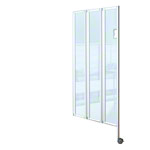 Folding wall flexible, 3-bladed, HxB 165x90 cm