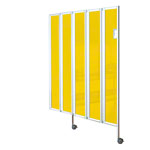 Folding wall flexible 5-bladed, HxW 165x150 cm, blue