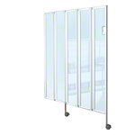 Folding wall flexible 5-bladed, HxW 165x150 cm, blue