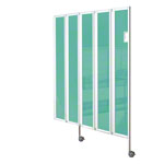 Folding wall flexible 5-bladed, HxW 165x150 cm, blue