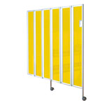 Folding wall flexibl,e 6-bladed, HxW 165x180 cm, blue