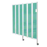Folding wall flexibl,e 6-bladed, HxW 165x180 cm, blue