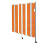 Folding wall flexibl,e 6-bladed, HxW 165x180 cm, blue
