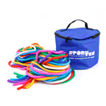 Gymnastics jumping rope, 300 cm, set of 10, includes storage bag