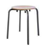 Gymnastics stool Exclusive with wooden seat,  35 cm, frame color anthracite