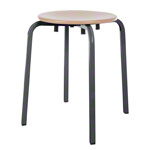 Gymnastics stool Exclusive with wooden seat,  35 cm, frame color anthracite