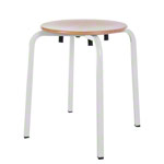 Gymnastics stool Exclusive with wooden seat,  35 cm, frame color white