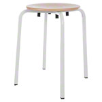 Gymnastics stool Exclusive with wooden seat,  35 cm, frame color white