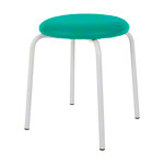 Gymnastics stool standard with cushion, 38 cm, frame color white