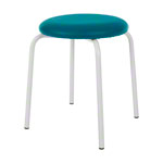 Gymnastics stool standard with cushion, 38 cm, frame color white