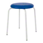 Gymnastics stool standard with cushion, 38 cm, frame color white