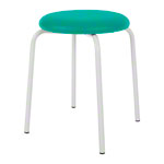 Gymnastics stool standard with cushion, 38 cm, frame color white