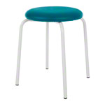 Gymnastics stool standard with cushion, 38 cm, frame color white