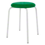 Gymnastics stool standard with cushion, 38 cm, frame color white