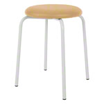 Gymnastics stool standard with cushion, 38 cm, frame color white