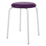 Gymnastics stool standard with cushion, 38 cm, frame color white