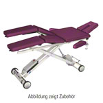 HWK Therapy table Solid Lymph / Manu battery with 3 pcs. Headboard, LxWxH 195x65x46-89 cm