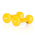 Hand-held dumbbell, 0.5 kg, yellow, one piece