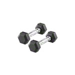 Hex rubber compact dumbbell, 1 kg, piece