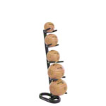 Leather medicine ball set 6 pcs, 1-5 kg incl. stand