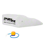 Leg and vein support cushion inflatable LxWxH 70x50x19/7cm, white, incl. pump